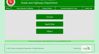 Roads and Highways Department RHD Job Circular 2021
