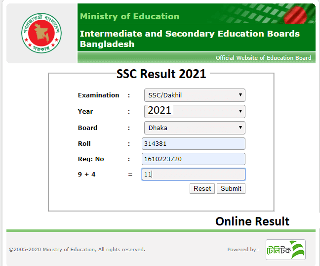 ssc result 2021